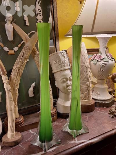 2 murano large vases