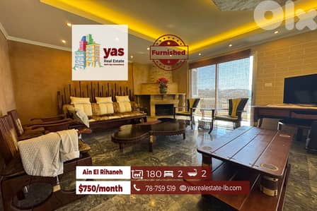 Ain El Rihaneh 180m2 | Furnished/Equipped |Panoramic View | Classic|EL