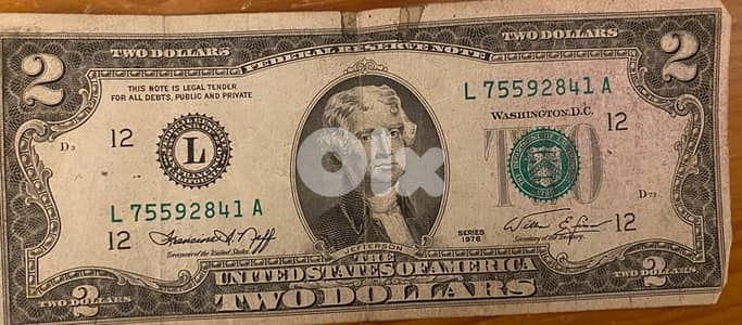 Rare 2 dollars series 1976