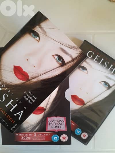 "Memoirs of a Geisha" by Arthur Golden, includes both the book and DVD