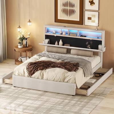 storage Led Bed