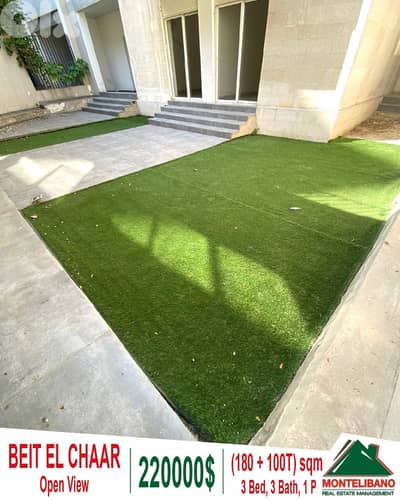 180 sqm Apartment For Sale in Beit El Chaar with 100 sqm Terrace !!!
