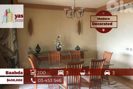 Baabda/Yarzeh 200m2 | Decorated | Modern Flat | Prime Location | PA