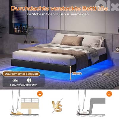new arrival bed frame with led light