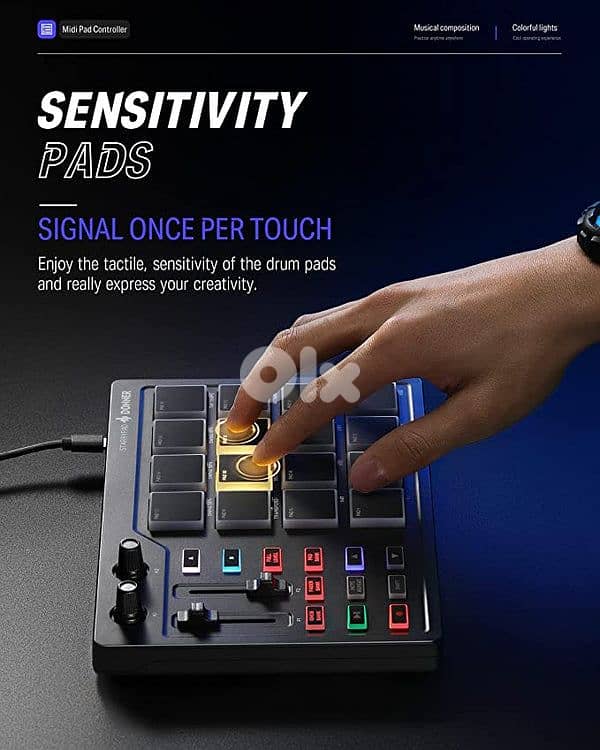 Donner STARRYPAD MIDI Pad Beat Maker Machine Professional 1