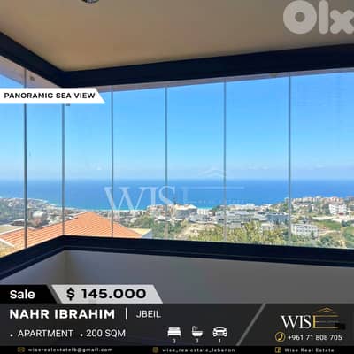 200 SQM Apartment with Panoramic Sea View – FOR SALE in Nahr Ibrahim!