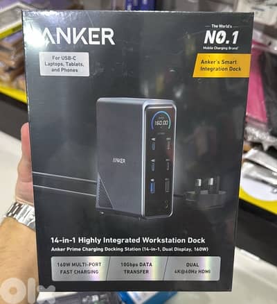 Anker prime charging docking station 14 in 1 dual display 160w
