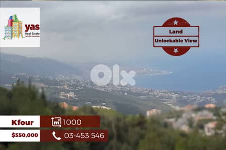 Kfour 1000m2 | Land | Unlockable Sea View | Coeff 30/75 | WA