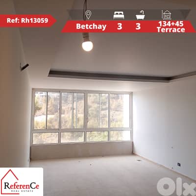 Apartment with terrace in Betchay for sale شقة + تراس للبيع في بطشاي
