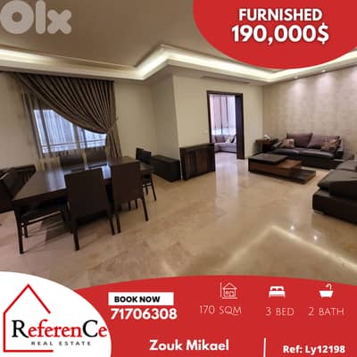 Furnished apartment in Zouk Mikael for sale شقة مفروشة  في زوق مكايل