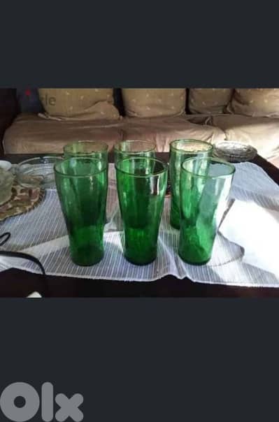 16cm green long glasses