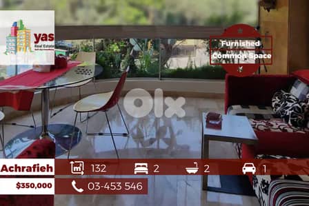 Achrafieh 132m2 | Furnished | Prime Location | Common Area | OH