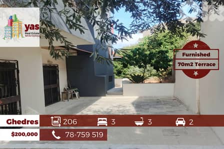 Ghedres 206m2 | 70m2 Terrace/Garden | Furnished | Private Street | PM