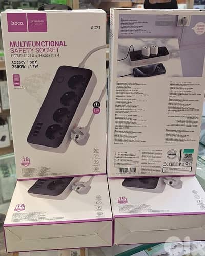 HOCO MULTIFUNCTION SAFETY SOCKET AC21