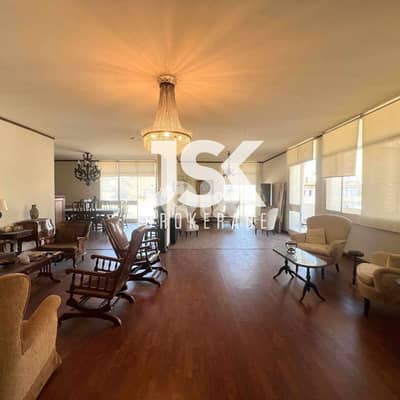 L19145 -Bright & Spacious Apartment with Terrace For Sale in Achrafieh