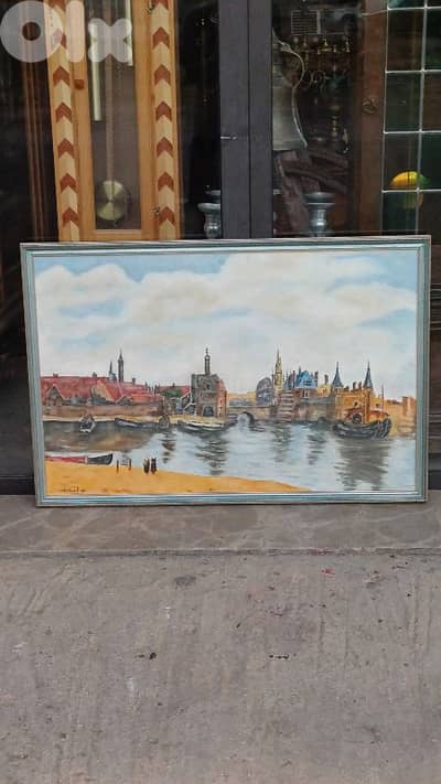 لوحة رسم زيتي لبنانية