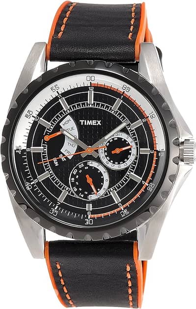 Timex Classic Mens Retrograde Black Leather Strap Watch