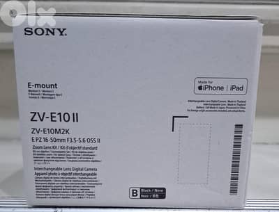 Sony Camera ZV-E10 II kit with 16-50mm F3.5-5.6 oss II Exclusive & new