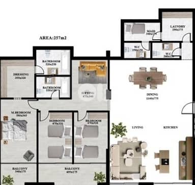 Luxurious Apartment for Sale in Hazmieh.