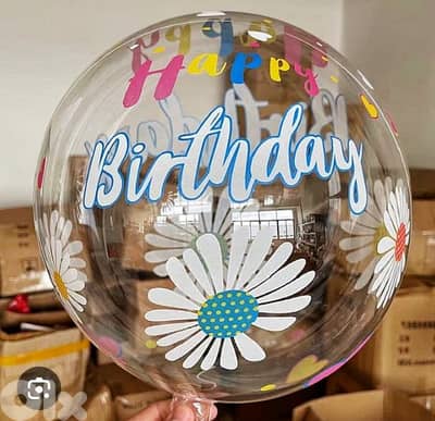 transparent happy birthday balloon