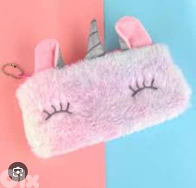 cute plush unicorn pencils case