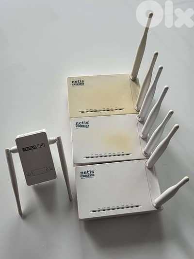 3 Internet WiFi Routers + 1 Repeater