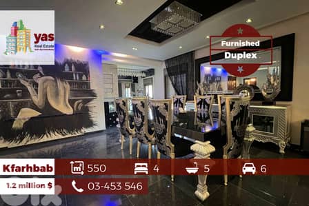 Kfarhbab 550m2  | Furnished Duplex | Prime Location | Catch | EH/IV