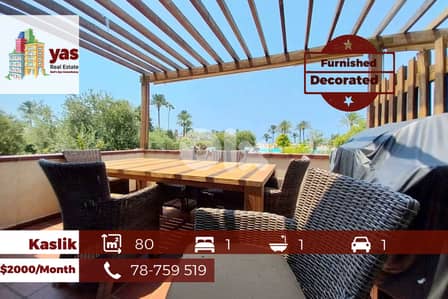 Kaslik/Portemilio 80m2 | Furnished Chalet | Rent | Prime Location | IV