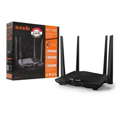 Tenda Router Gaming Ac6 Ac1200 Smart Dual band 2.4Ghz, 5Ghz 4 Antennas