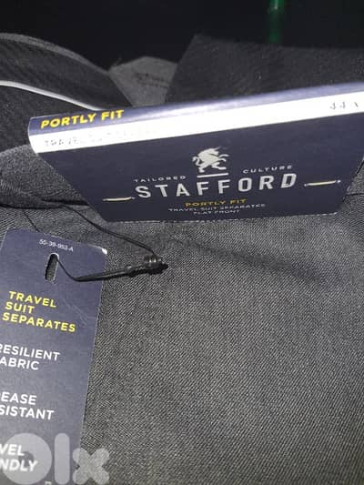 STAFFORD PANT SIZE W 44 L32  MED GREY