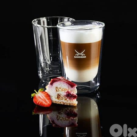 Sansibar Thermal Double-Walled Glass Cappuccino Glasses - أكواب زجاج 1