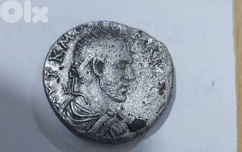 Ancient Roman Silver Tetradrachm Coin Emperor Macrinus year 217 AD