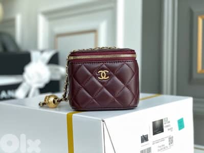 Mini Chanel Vanity Copy A Bordeaux color comes with dustbag and box