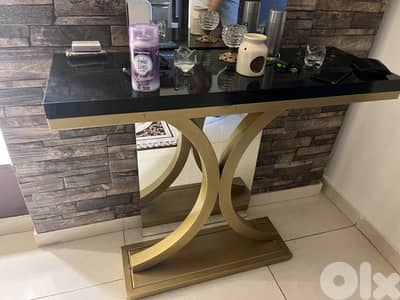 Console with mirror