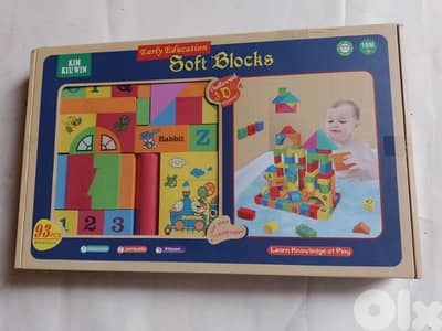 93 pieces soft block  for ages 18 months plus
