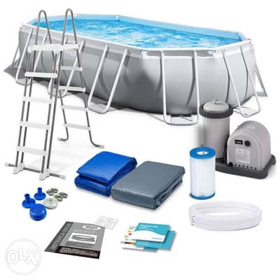 5.03 x 2.74 x 1.22 Intex full package family pool مسبح بركة عائلي