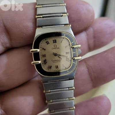 lady's omega constellation gold and steel