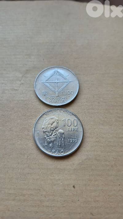 2 italian commemorative coins