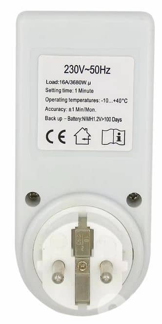 Mini LCD Digital Plug-in Kitchen Timer Switch 2