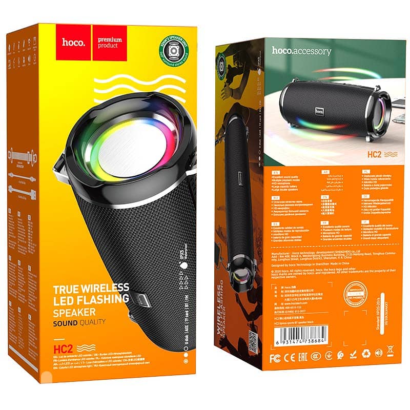 HOCO HC2 TRUE WIRELESS LED FLASHING SPEAKER IPX5 - HC2 وايرلس سبيكر 3