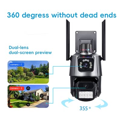 OUTDOOR SOLAR WIFI PTZ CAMERA - 6MP - كاميرا مراقبة