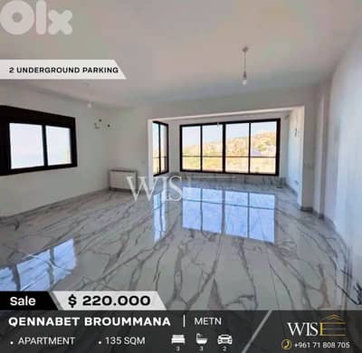 135 SQM Apartment for SALE in Qennabet Broummana!