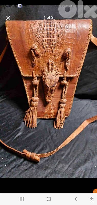 real croco hand bag geniune original  leather x size