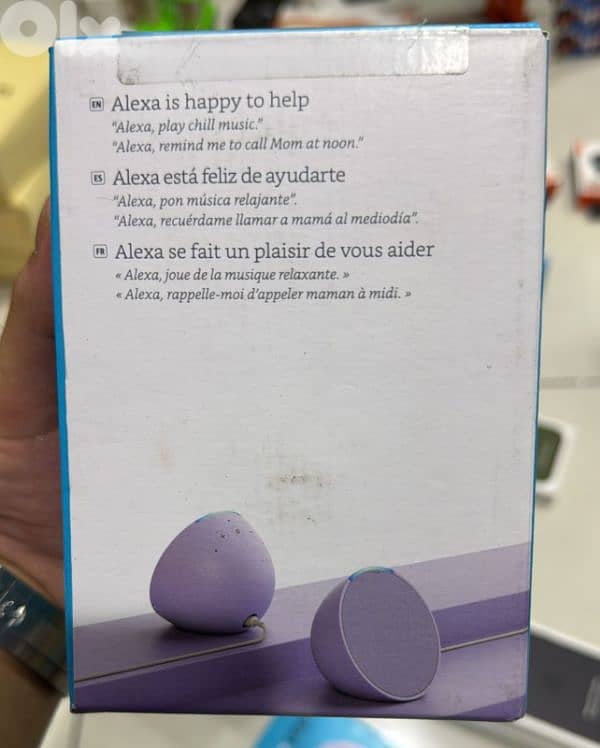 Amazon echo Pop purple 1