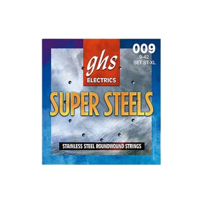 GHS ST-XL Electric Guitar String Super Steel, Extra Light (09-42)