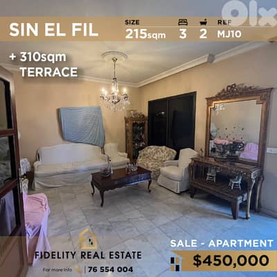Apartment for sale in Sin EL Fil MJ10 شقة  للبيع في سن الفيل