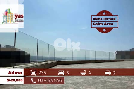 Adma 275m2 | 85m2 Rooftop Terrace | Sea View | New | Calm Area | RA |