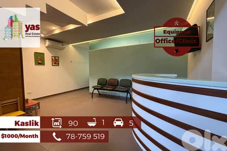 Kaslik 90m2 | Equipped Office/Clinic | Active Street | Modern | EH