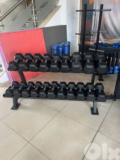 Hexagon/ dumbbells