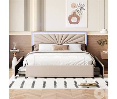 SIMPLE LIFE Bed with LED headboard